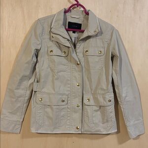J.CREW Downtown Field jacket in Light khaki Tan Waxed Cotton Size XS